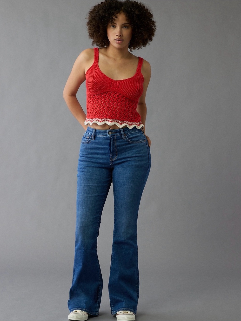 AE Curvy Super High Waisted Flare Jeans